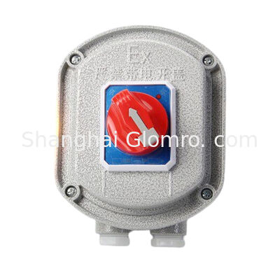 3 Pole Round Explosion Proof Circuit Breaker 10A-63A Three Phase Circuit Breaker IP65 Waterproof Aluminum Flameproof Control Switch for Flammable Dust Workshop
