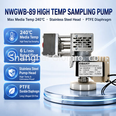 BAXIT NWGWB-89 High Temp Gas Sampling Pump Corrosion Resistant Diaphragm Pump Replace for KNF CEMS System