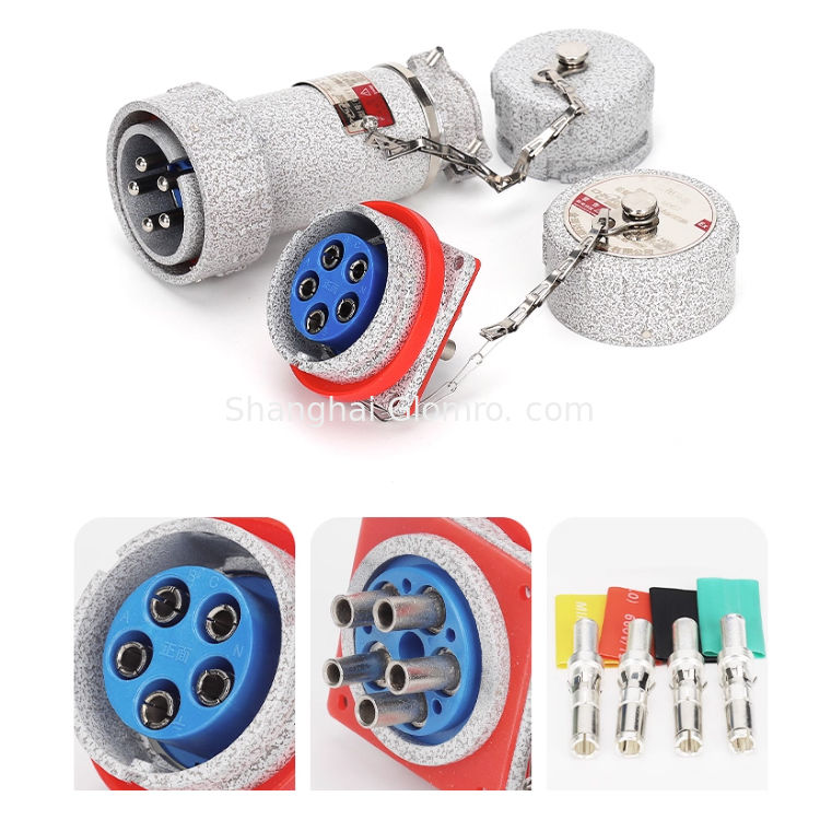 130/144/153/166/177 cm ATEX Non-sparking 5 Core 200a Industrial Plug Socket