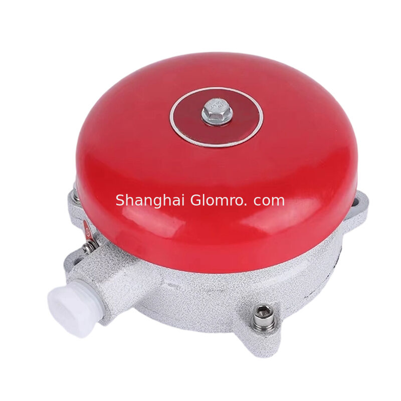 Explosion-Proof Electric Bell (White/Red) IIB DC24V AC220V Industrial Alarm Bell for Hazardous Area