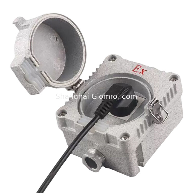 Hazardous Area Explosion Proof Socket Die Cast Aluminum 16A 3 Pin Wall Socket With Cable Gland