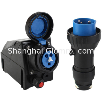 3Pin(2P+E) / 4Pin(3P+E) / 5Pin(3P+E+N) industrial socket and plug Anti-corrosion material sealed plug and socket